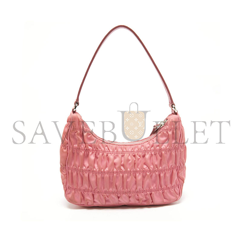 PRADA MINI BAGNYLON AND SAFFIANO LEATHER PINK 1NE204 (22*13*6cm)